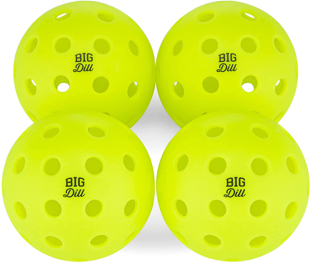 Superstar Wooden Pickleball Paddle Set of 4 Pickleball Paddles, 4 Balls & Bag - Best Beginner Starter 4-Pack of Pickleball Paddles