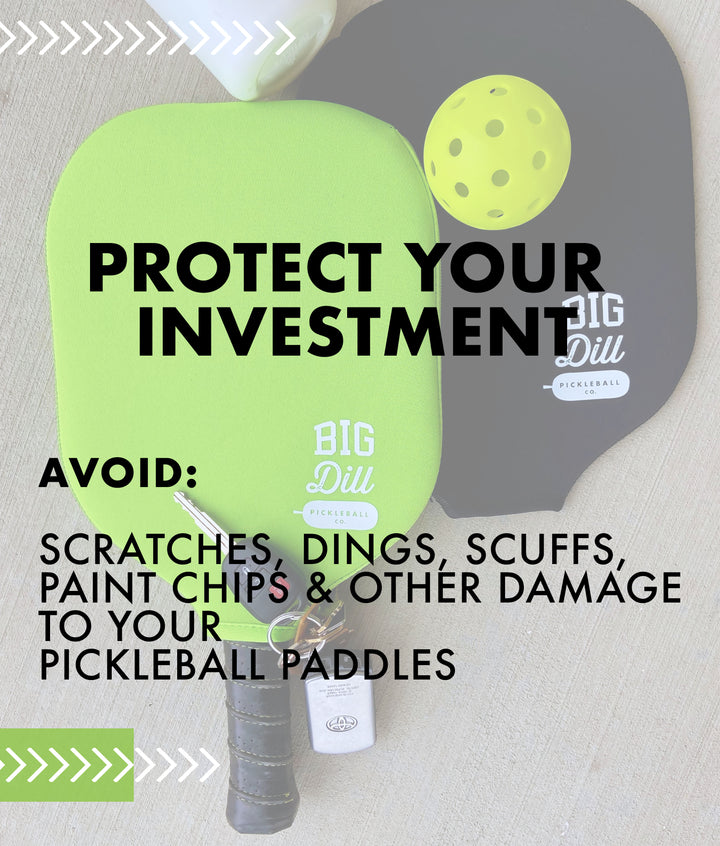 Big Dill Pickleball Co. Neoprene Pickleball Paddle Cover (Black)