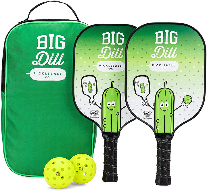 Boulder Pickleball Paddles - Carbon Fiber Paddle Set of 2 Racquets and 4  Balls - Complete Pickleball Set for Beginners and Experts