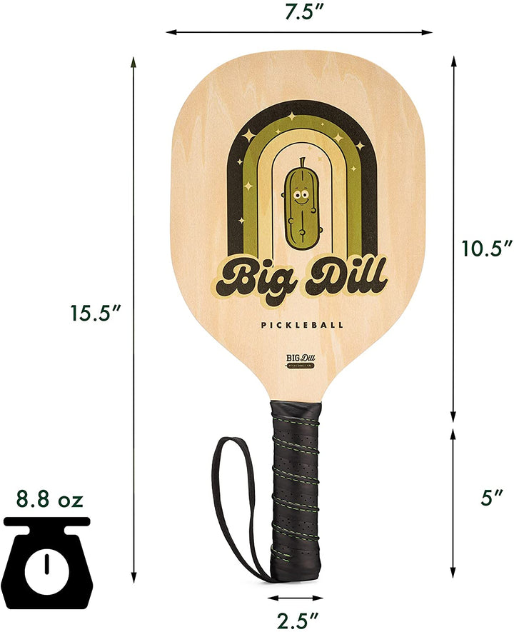 Superstar Wooden Pickleball Paddle Set of 4 Pickleball Paddles, 4 Balls & Bag - Best Beginner Starter 4-Pack of Pickleball Paddles